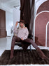 Knitted sweater "FLOWER MEMORIES Y25007" - dark beige